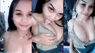 Aksi Live Pinkiss Dada Besar Becek Parah